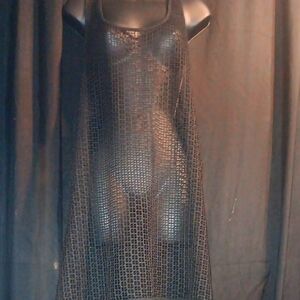 Black Mesh Sleeveless Cover Up